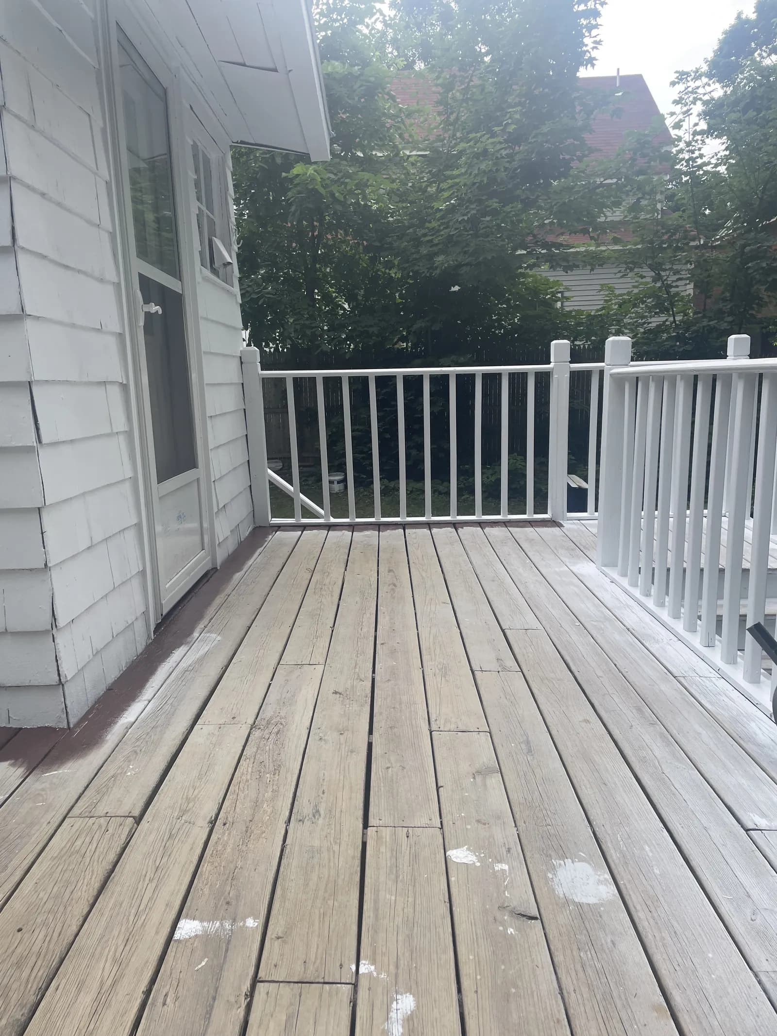 Deck refinishing before and after – before